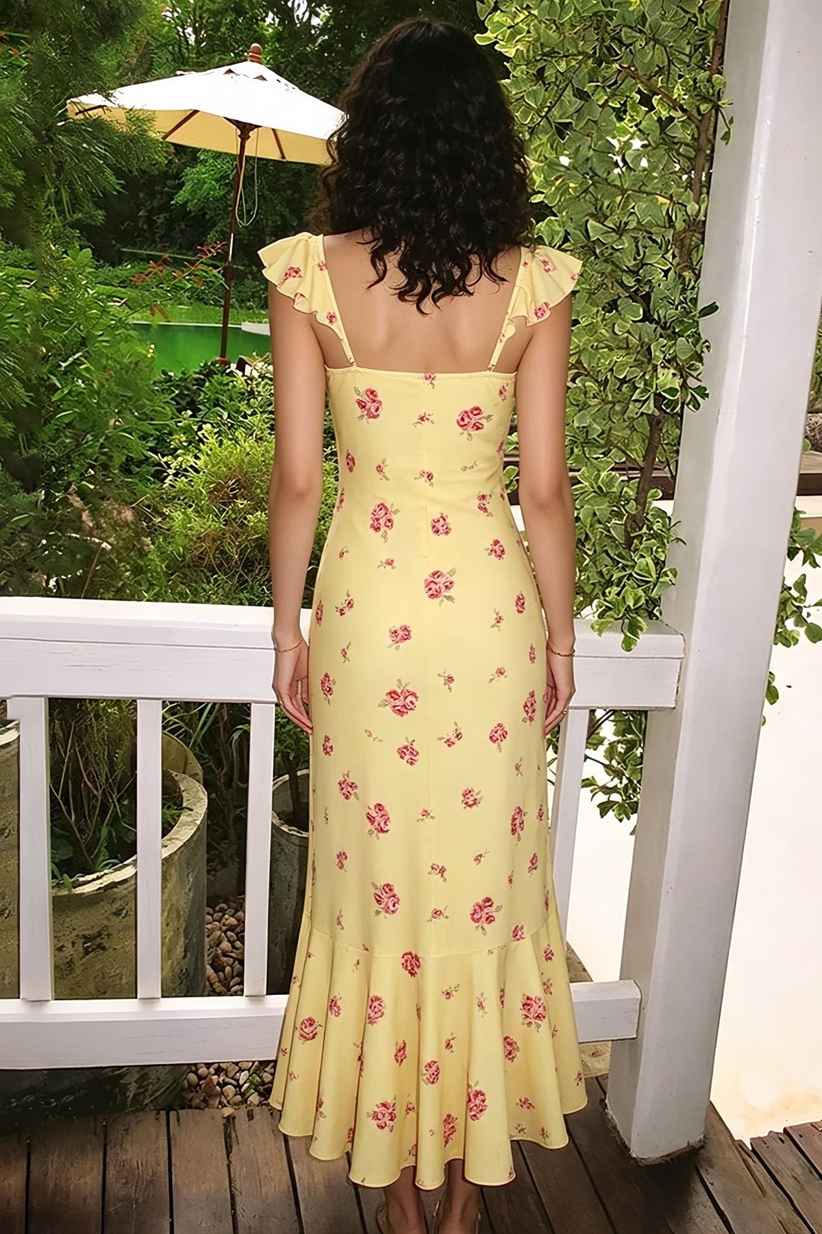 Robe midi Marigold fleurie à bretelles