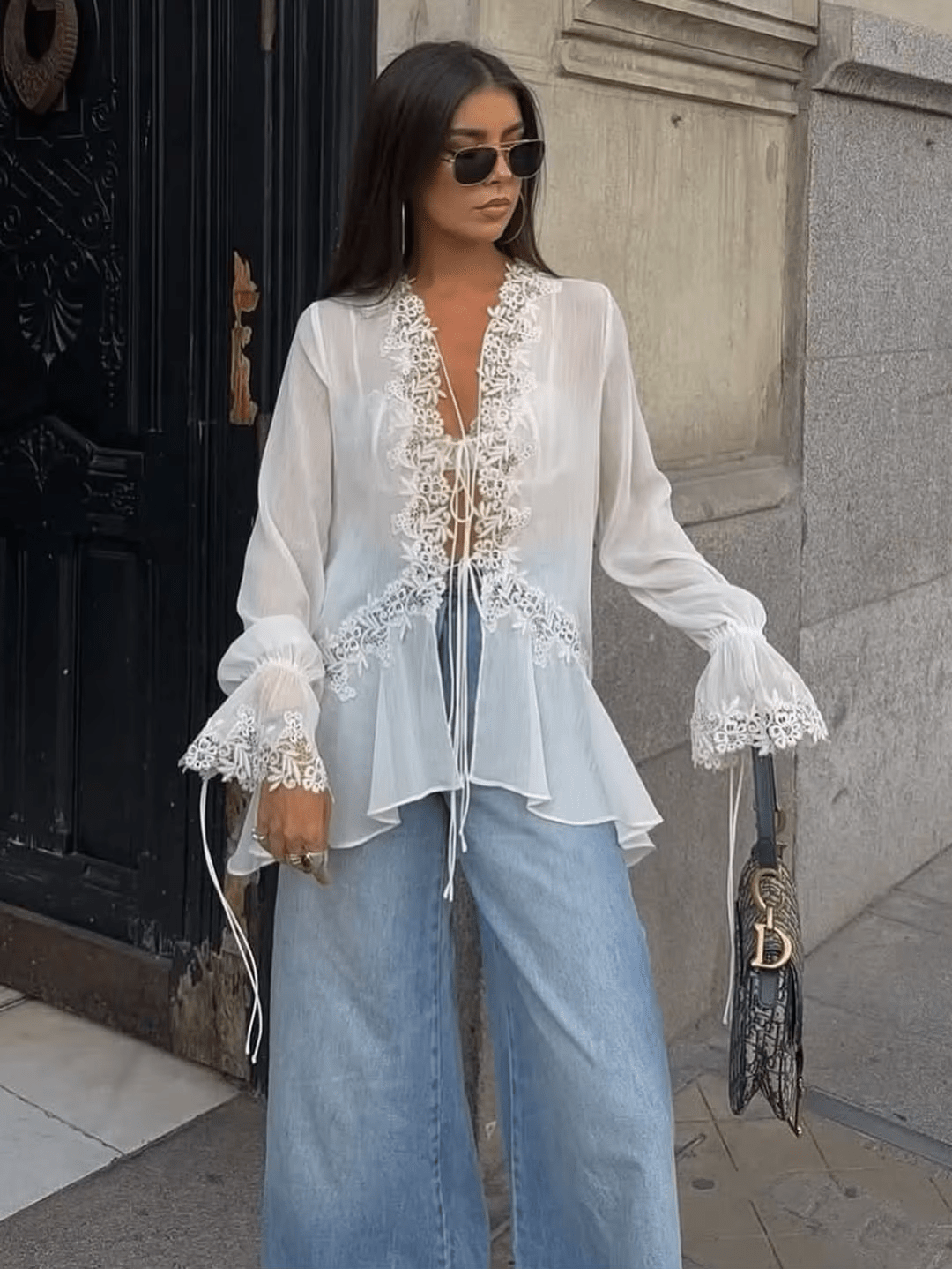 Gilet ajouré Marin