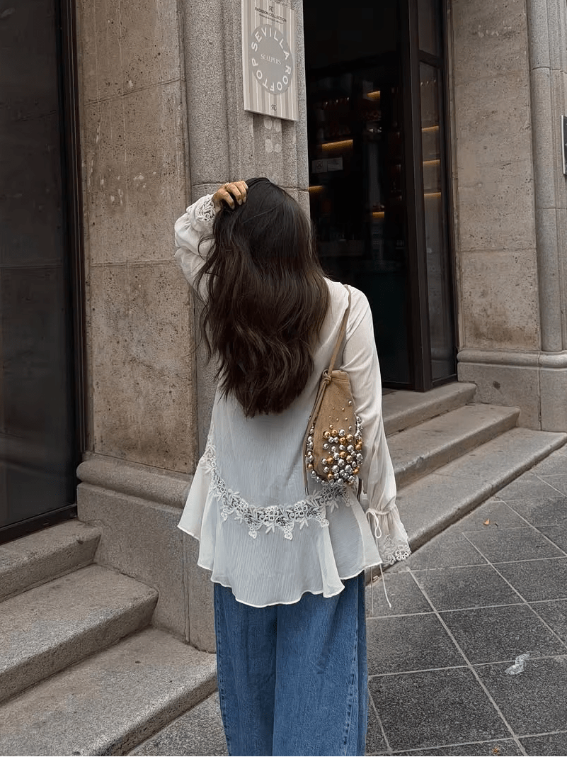 Gilet ajouré Marin