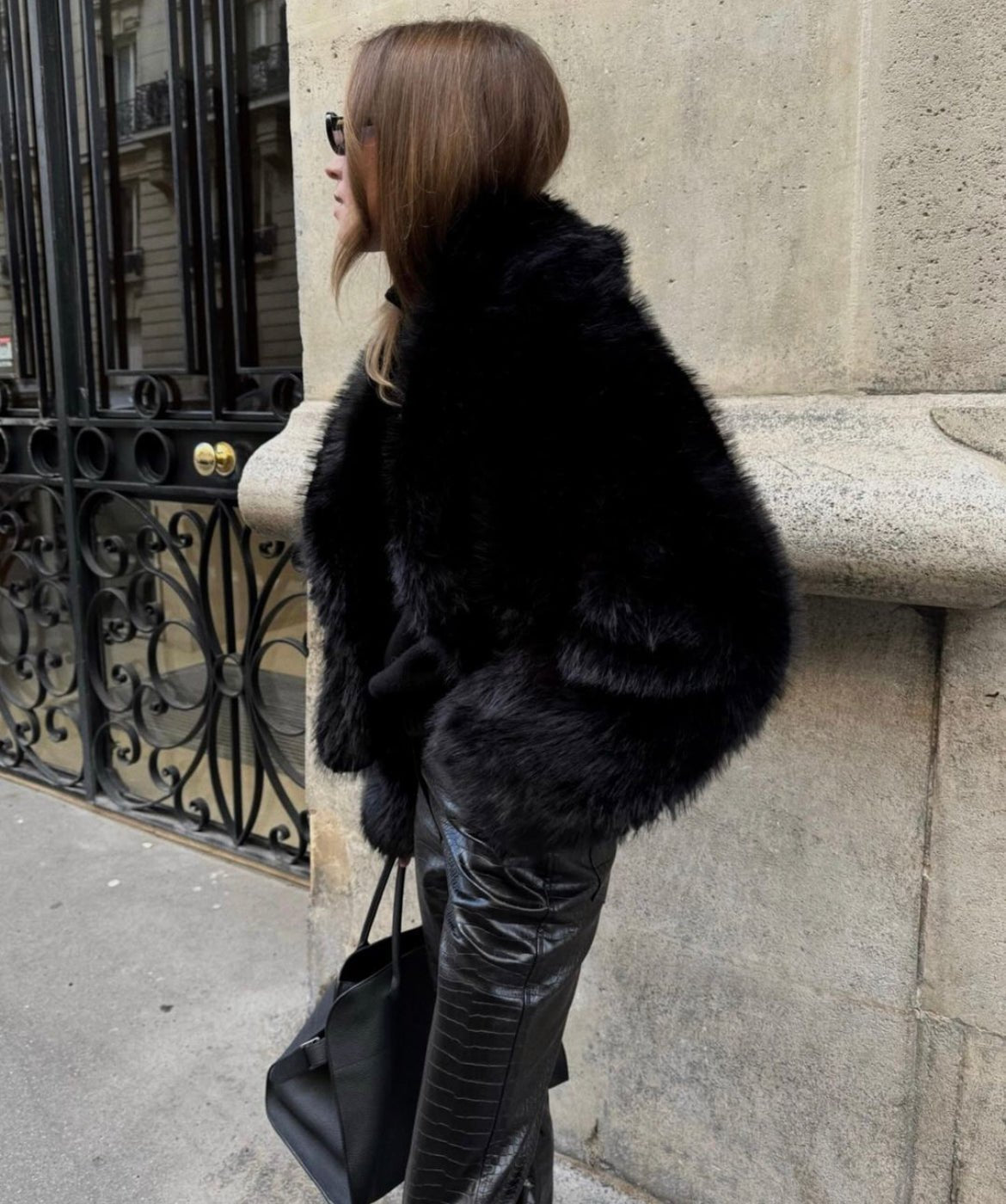 Manteau Maris court en fausse fourrure