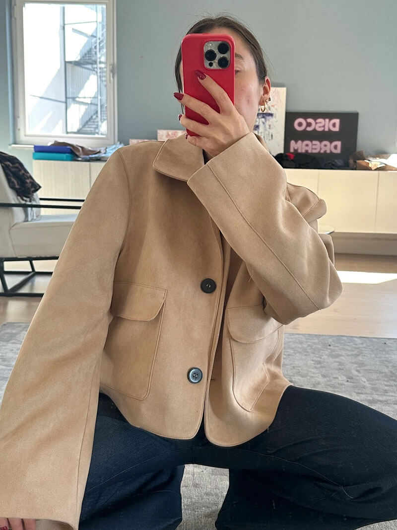 Veste en daim synthétique Marissa
