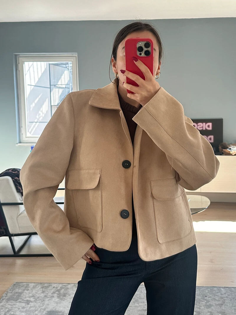 Veste en daim synthétique Marissa