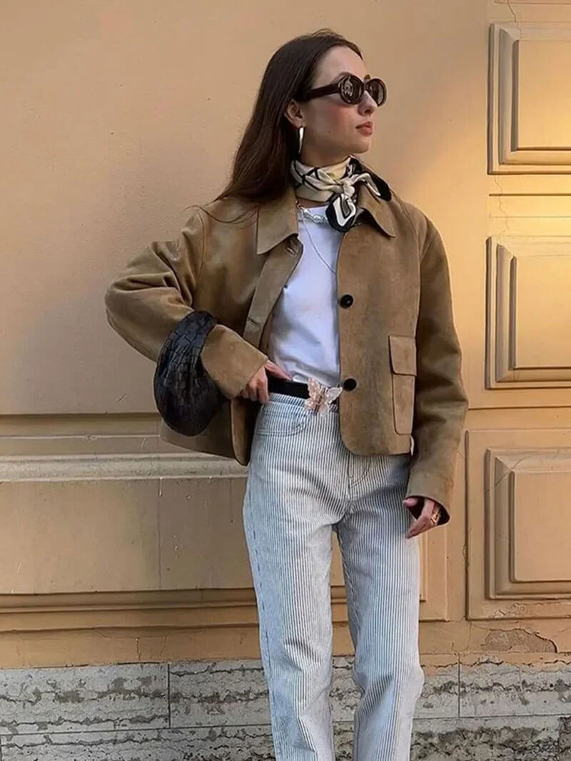 Veste en daim synthétique Marissa
