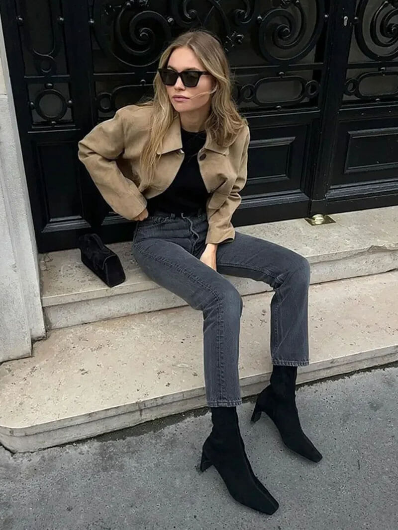 Veste en daim synthétique Marissa
