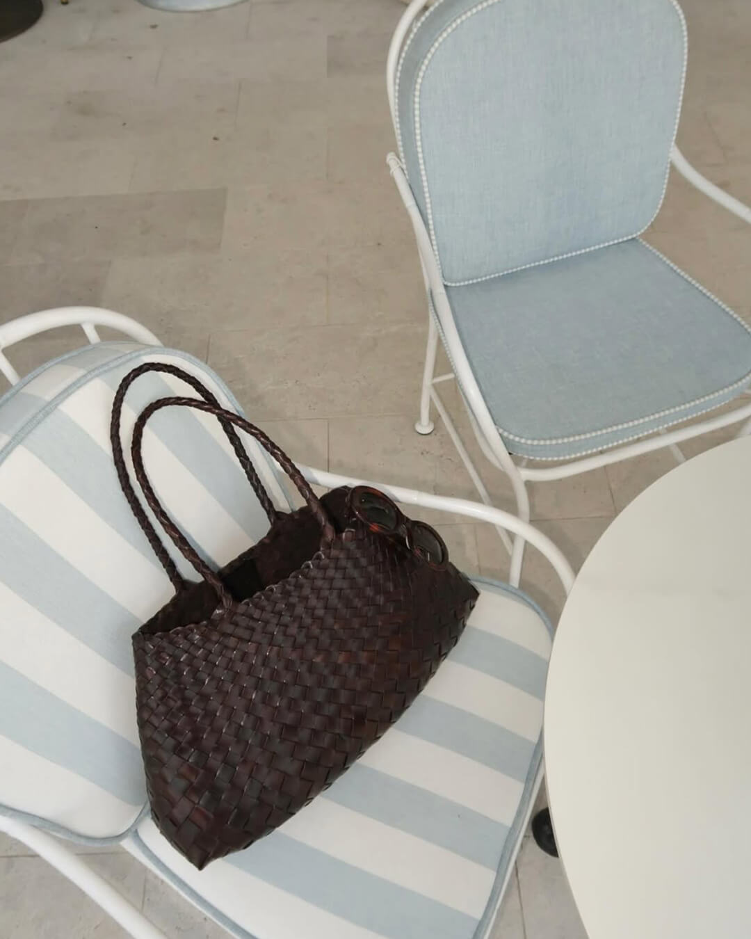 Sac tissé en similicuir vegan Marissa, format moyen
