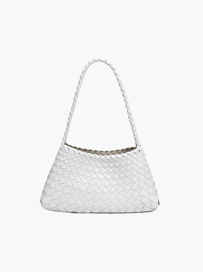Petit sac tissé en similicuir vegan Marissa
