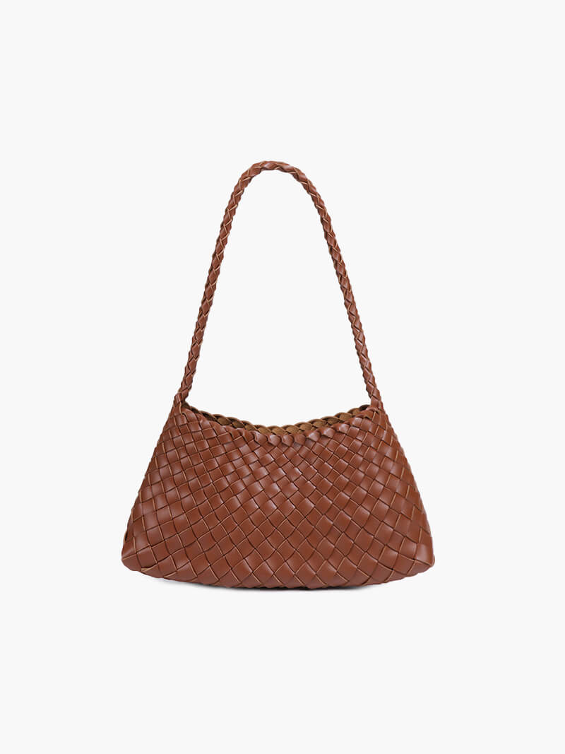 Petit sac tissé en similicuir vegan Marissa