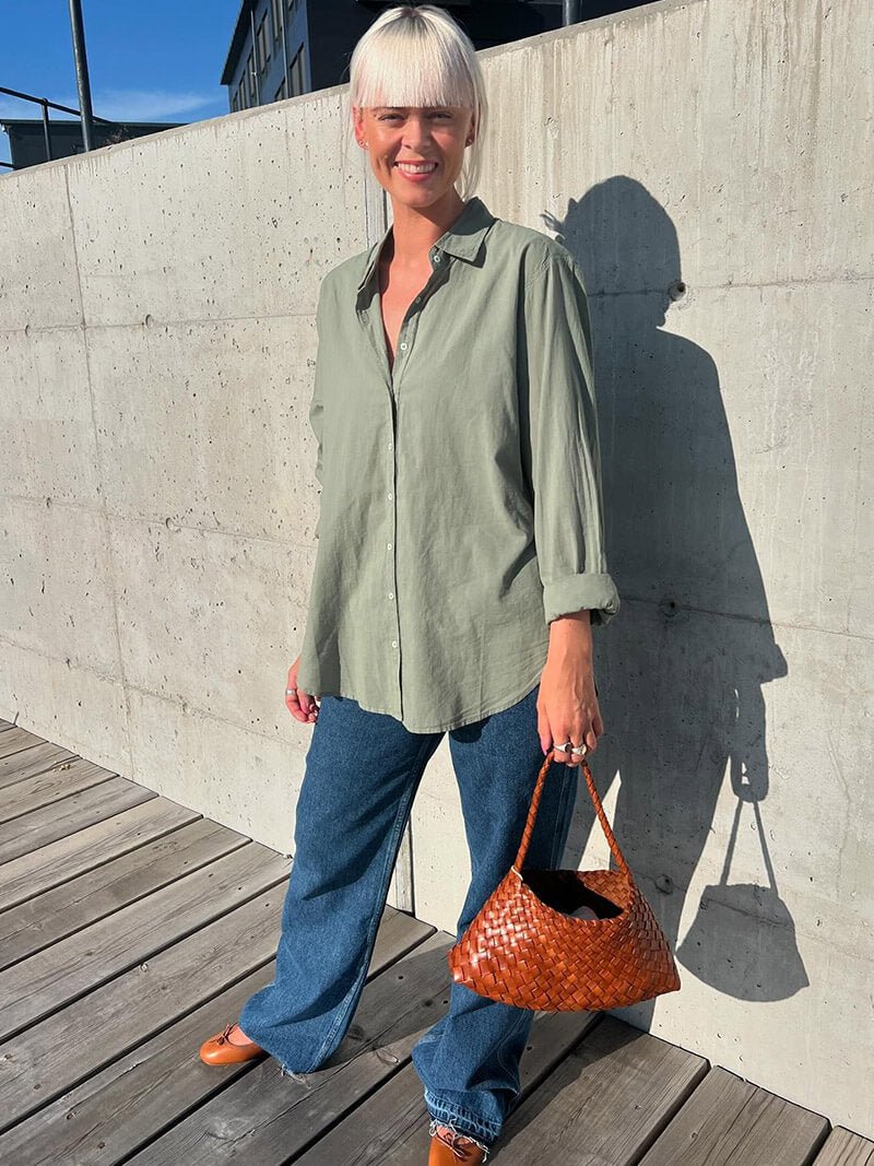 Petit sac tissé en similicuir vegan Marissa