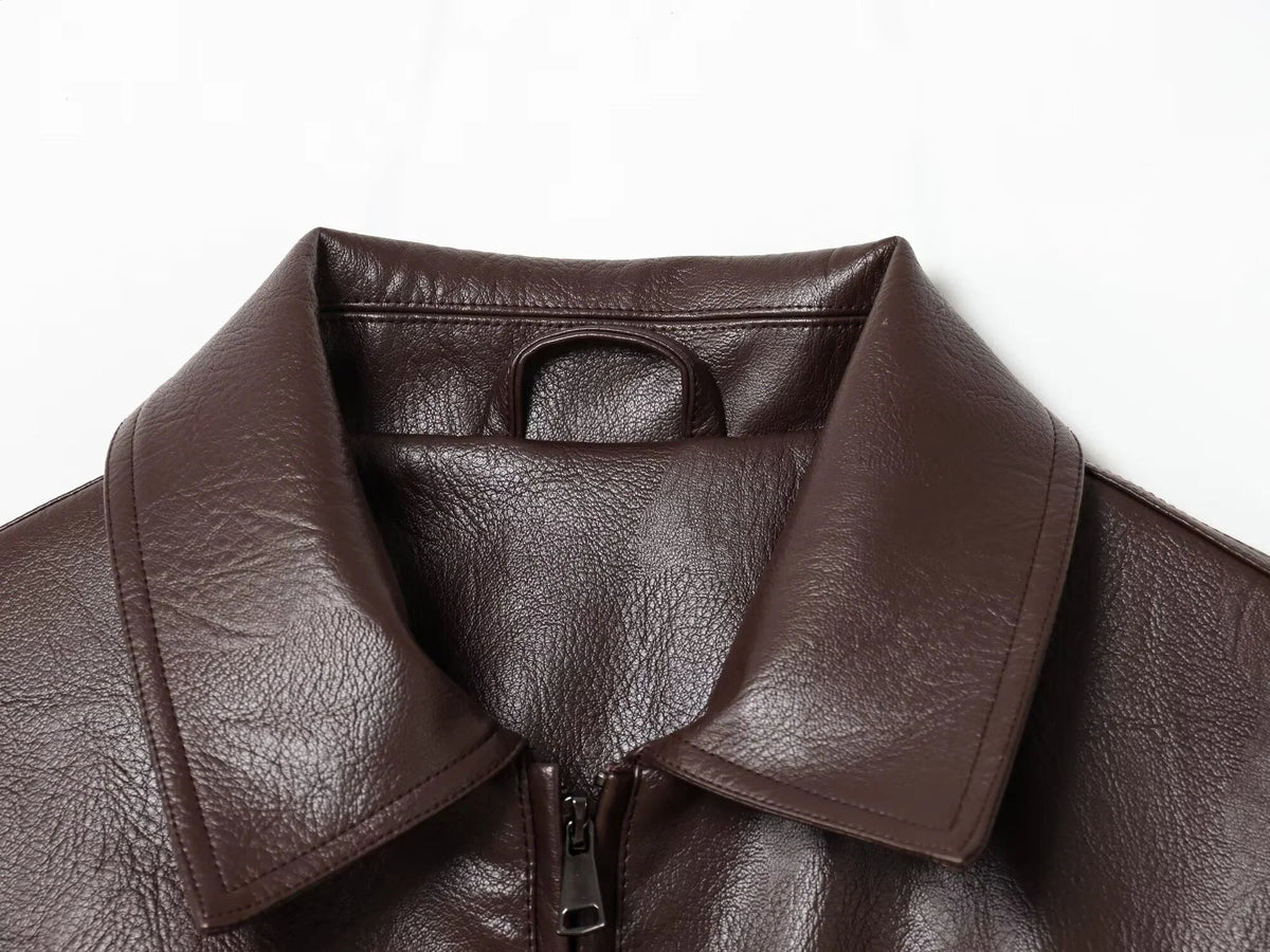 Veste Marivic en similicuir zippée