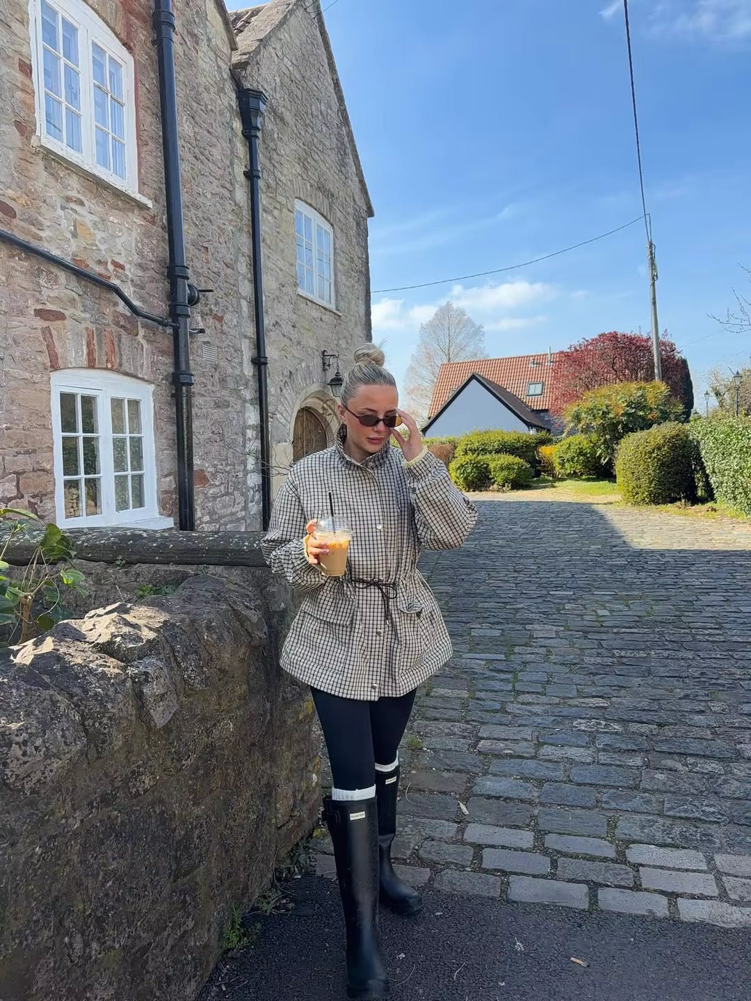 Veste zippée à carreaux Marnie