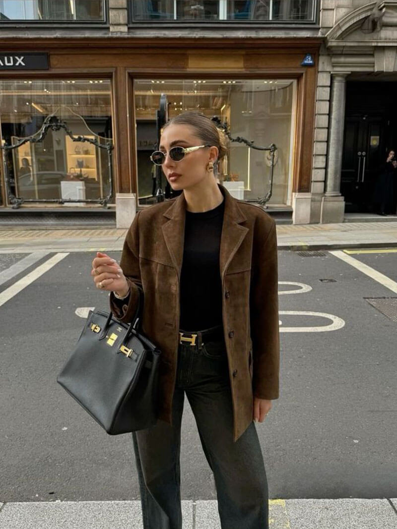 Veste Matilda en daim synthétique