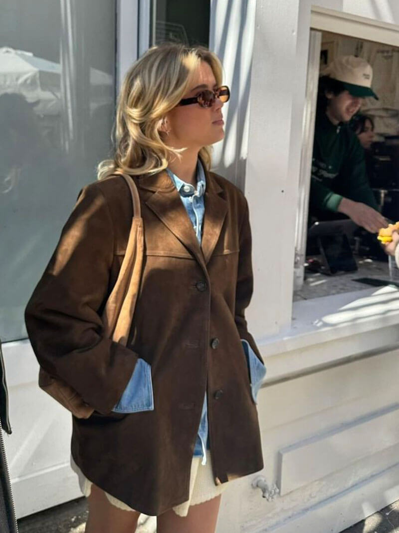 Veste Matilda en daim synthétique