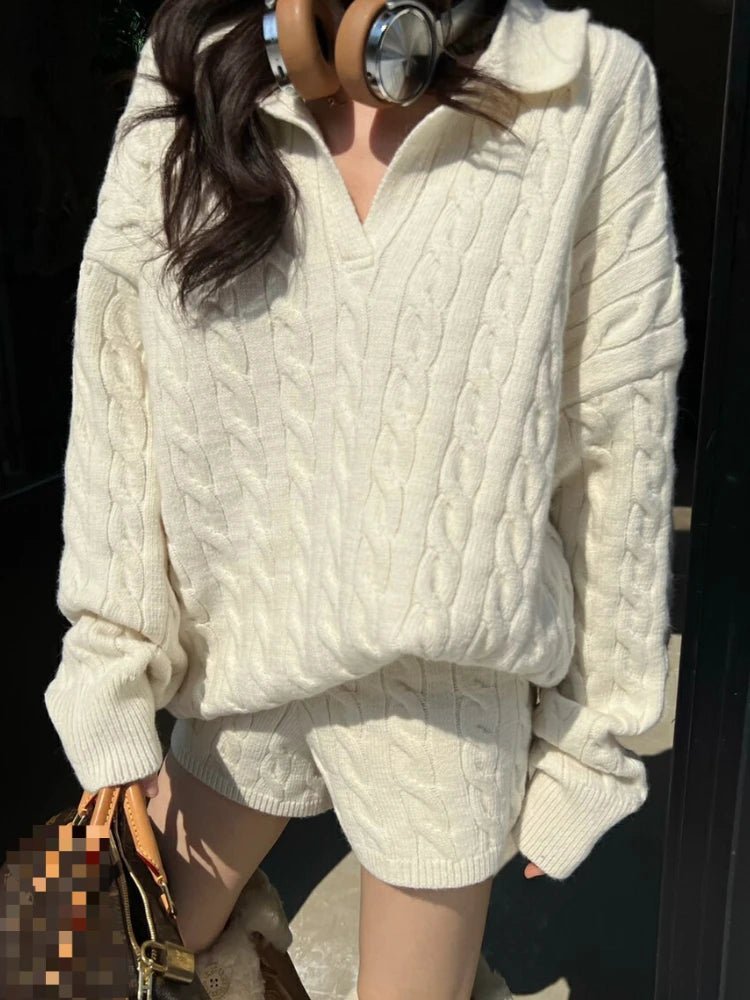 Ensemble 2 pièces en maille avec polo Maureen