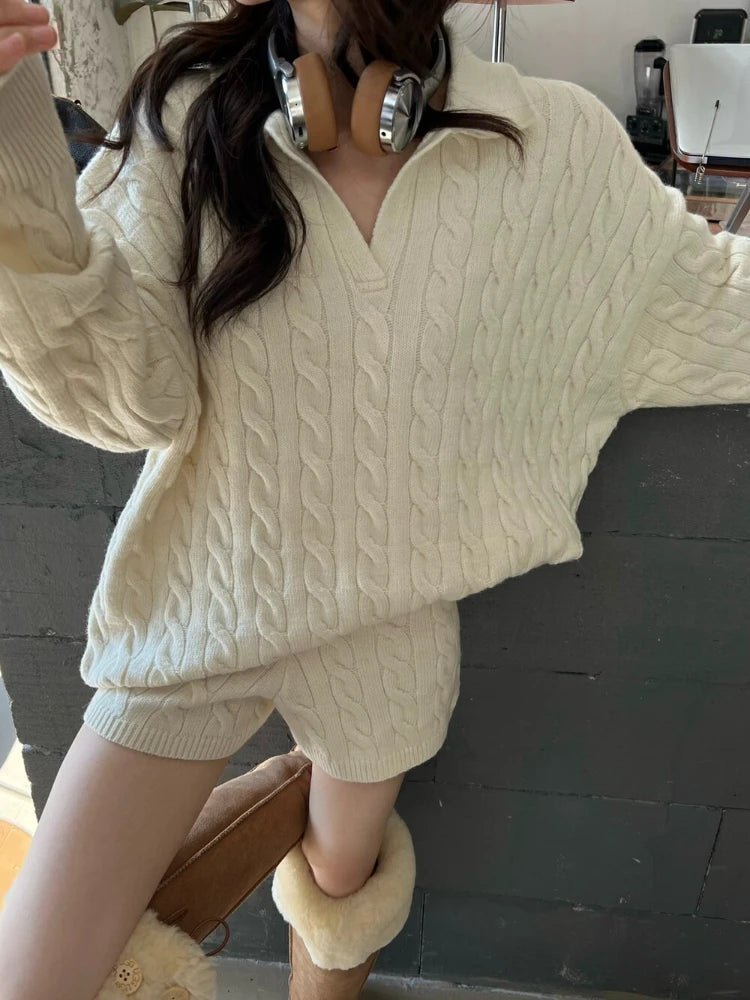 Ensemble 2 pièces en maille avec polo Maureen
