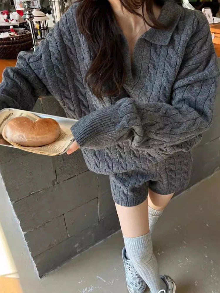 Ensemble 2 pièces en maille avec polo Maureen