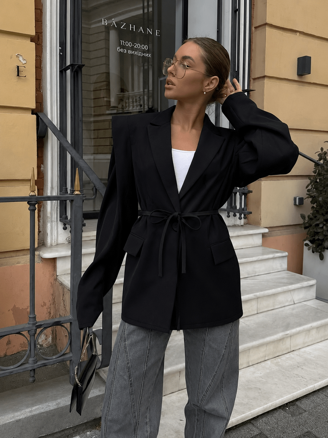 Blazer Megan à nouer sur le devant