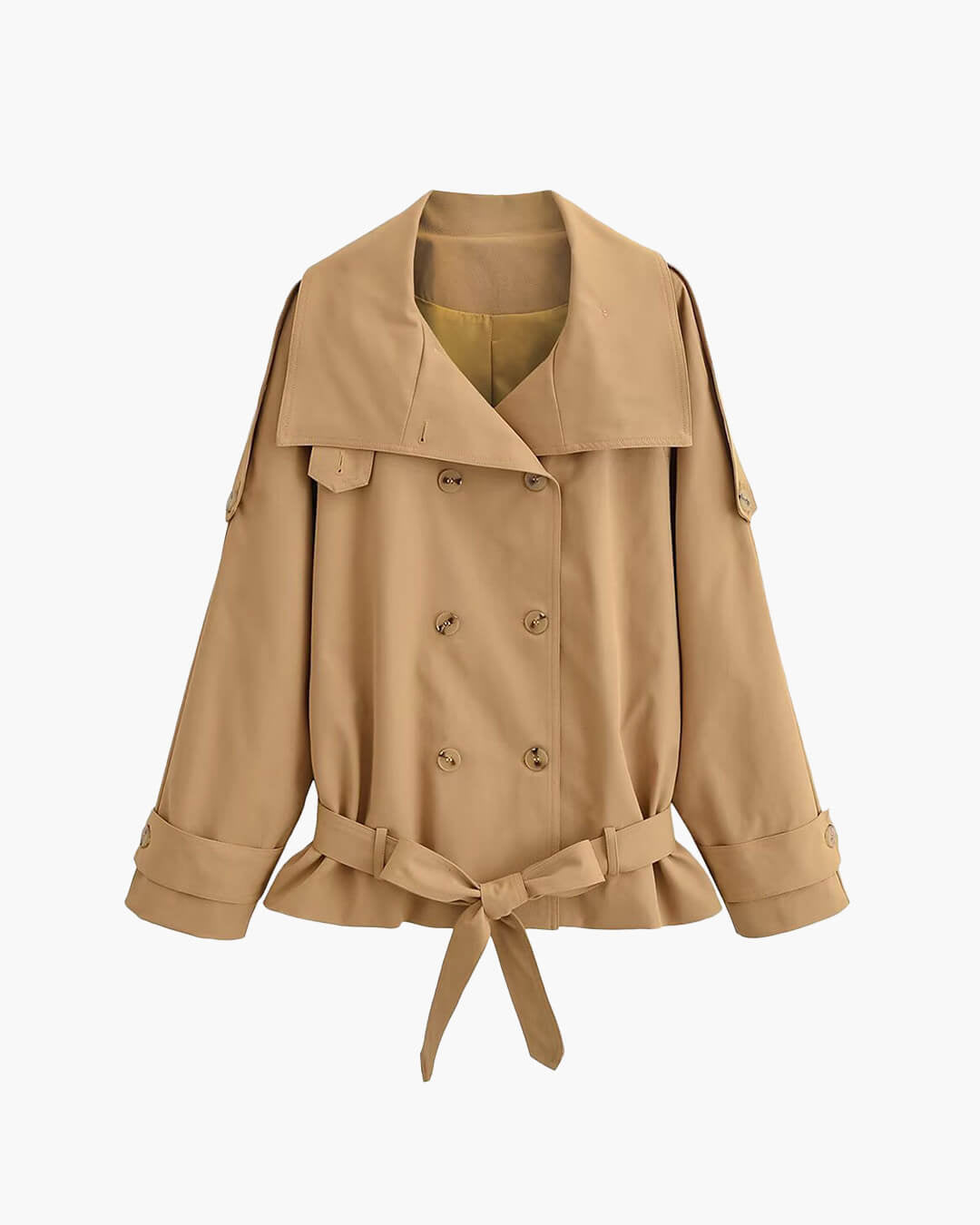Manteau trench court à col montant Melanie