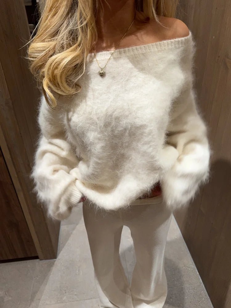 Pull doux en maille épaules dénudées Meryl