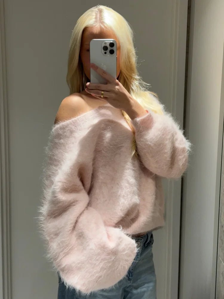 Pull doux en maille épaules dénudées Meryl