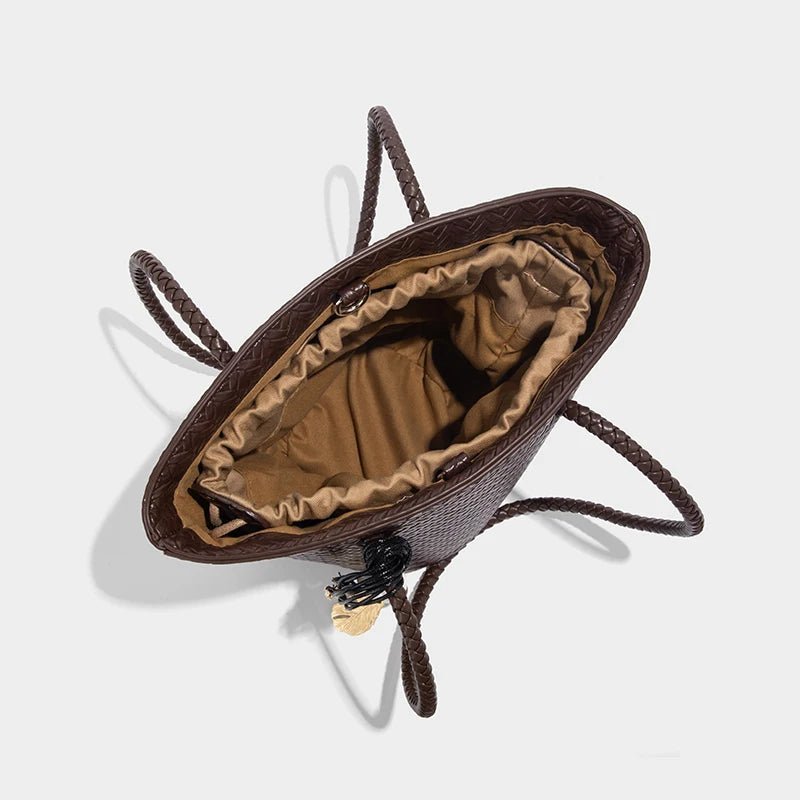 Sac seau tressé Meryl avec pochette