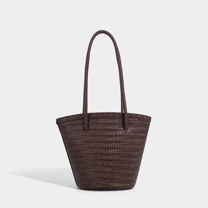 Sac seau tressé Meryl avec pochette