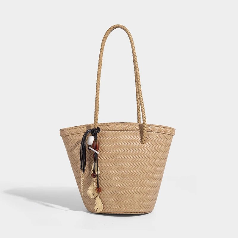 Sac seau tressé Meryl avec pochette