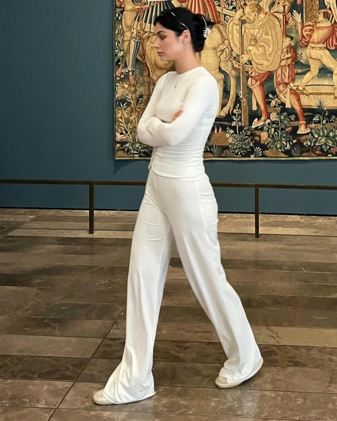 Ensemble Meryll avec haut à manches longues et pantalon large