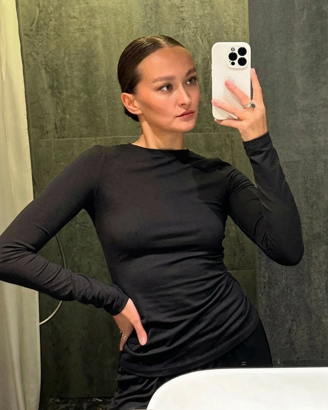 Ensemble Meryll avec haut à manches longues et pantalon large