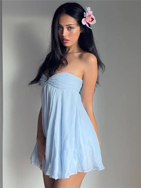 Mini-robe moulante Merylle en résille avec empiècements