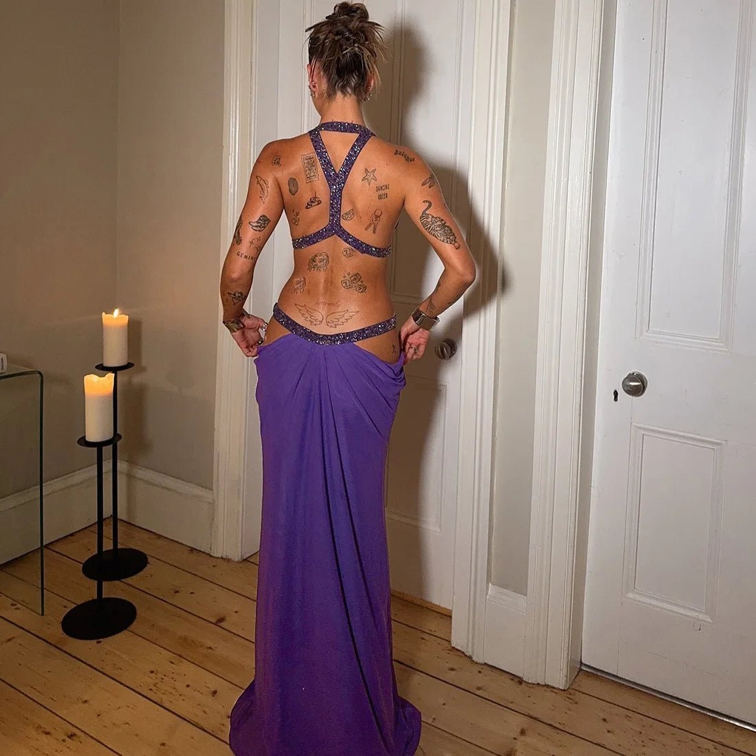 Robe longue dos nu Mia