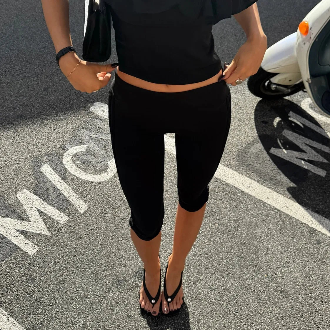 Leggings corsaires à ourlet fendu Millie