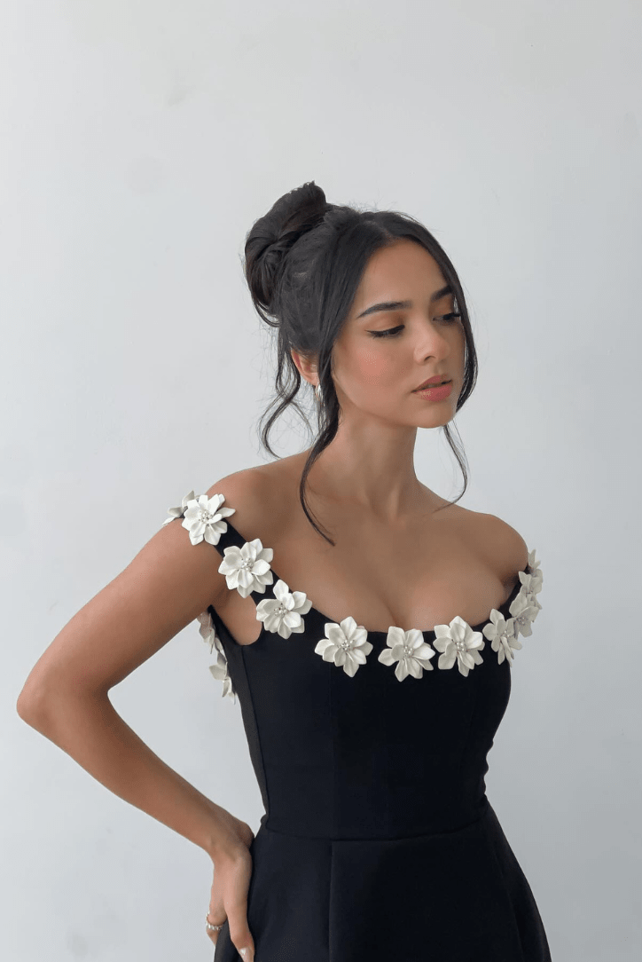 Robe courte Milou sans manches à motif floral
