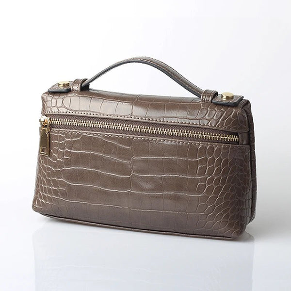 Pochette Minerva à motif crocodile