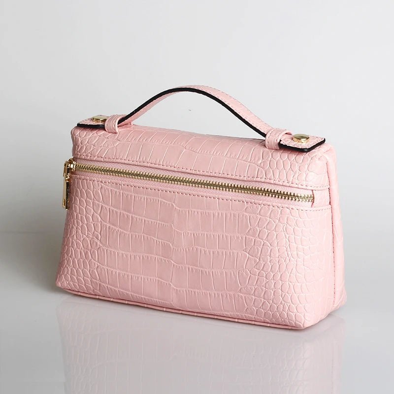 Pochette Minerva à motif crocodile