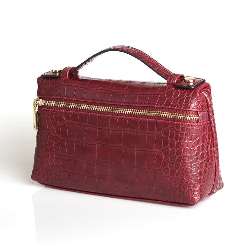 Pochette Minerva à motif crocodile
