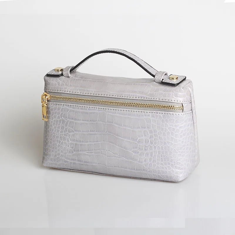 Pochette Minerva à motif crocodile