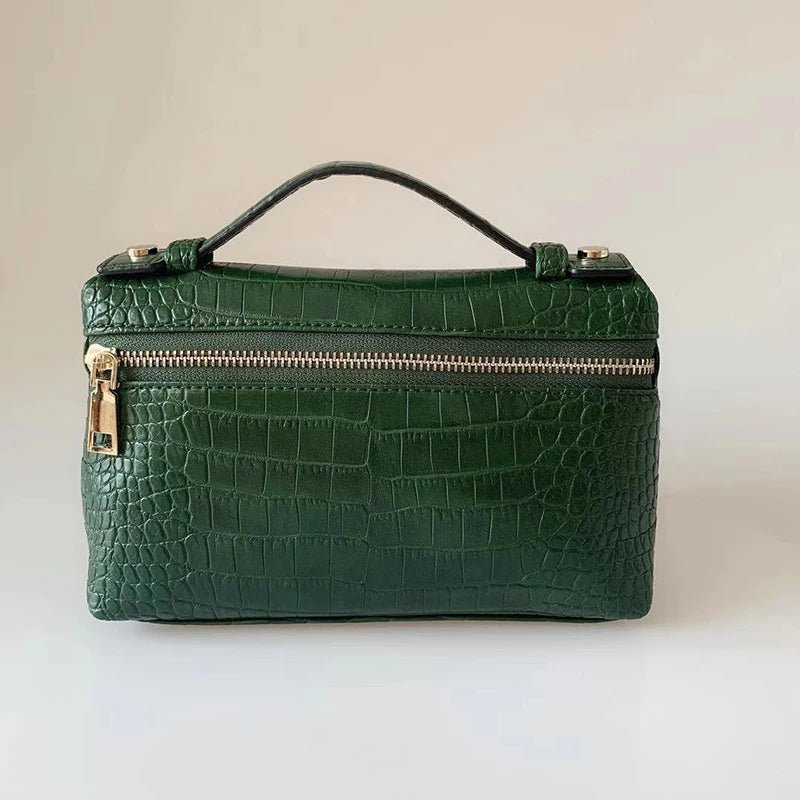 Pochette Minerva à motif crocodile