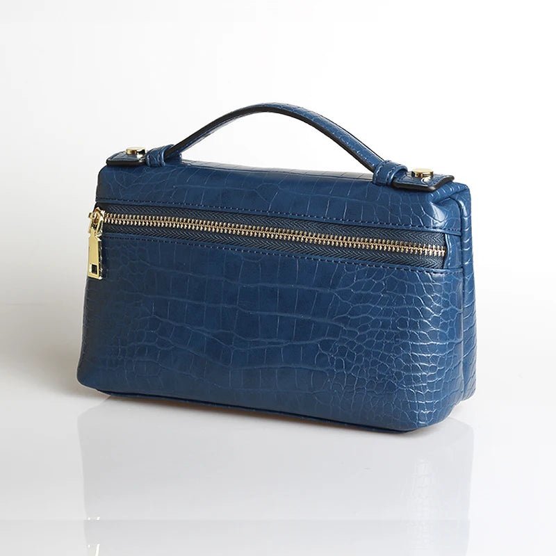 Pochette Minerva à motif crocodile