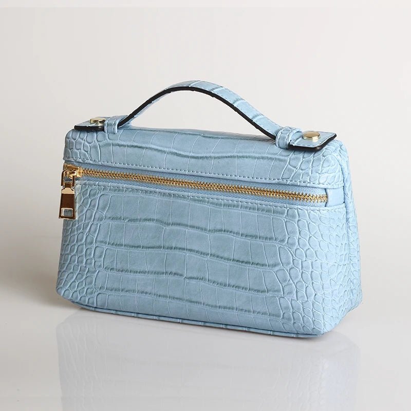 Pochette Minerva à motif crocodile