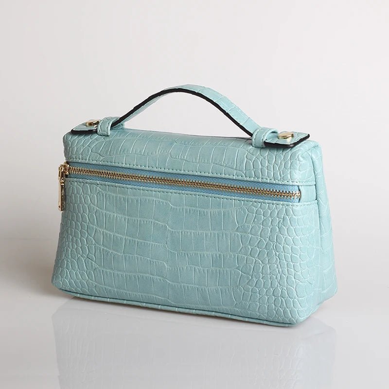 Pochette Minerva à motif crocodile