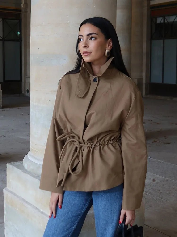 Veste Minerva à lacets et cordon de serrage