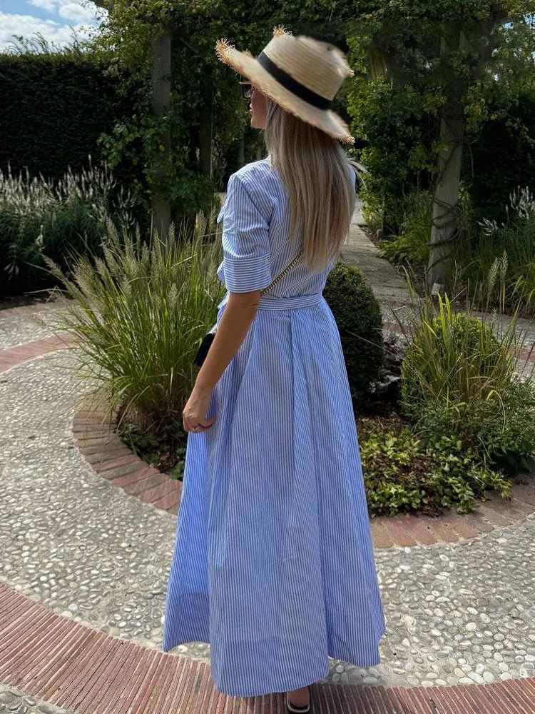 Robe-chemise Mireille à lien à nouer à la taille