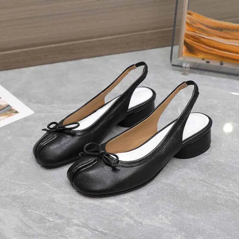 Escarpins ballerines Mary Jane à bout fendu Miriam
