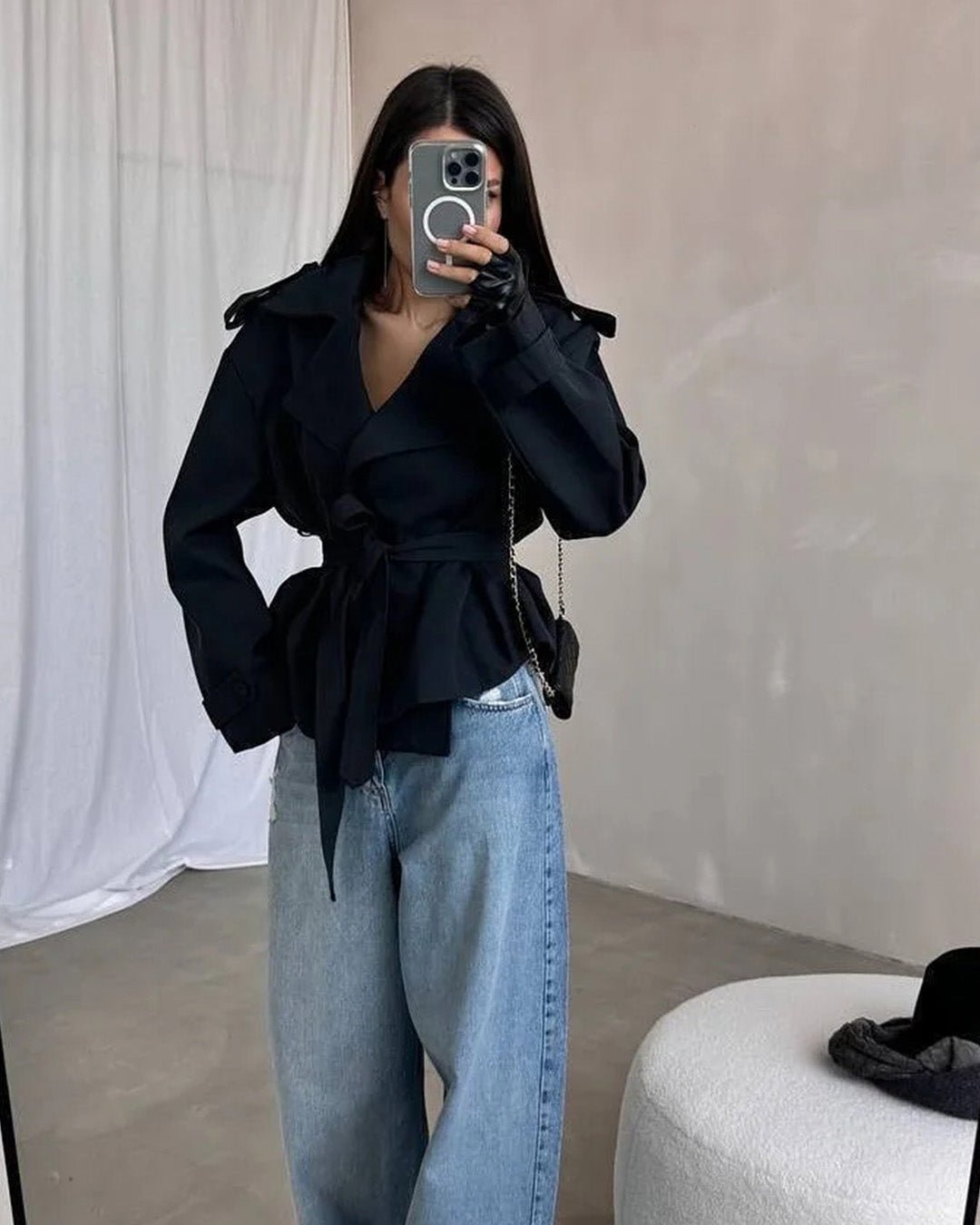 Trench court Molly à ceinture
