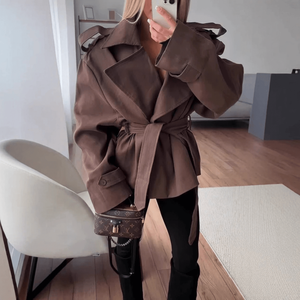 Trench court Molly à ceinture