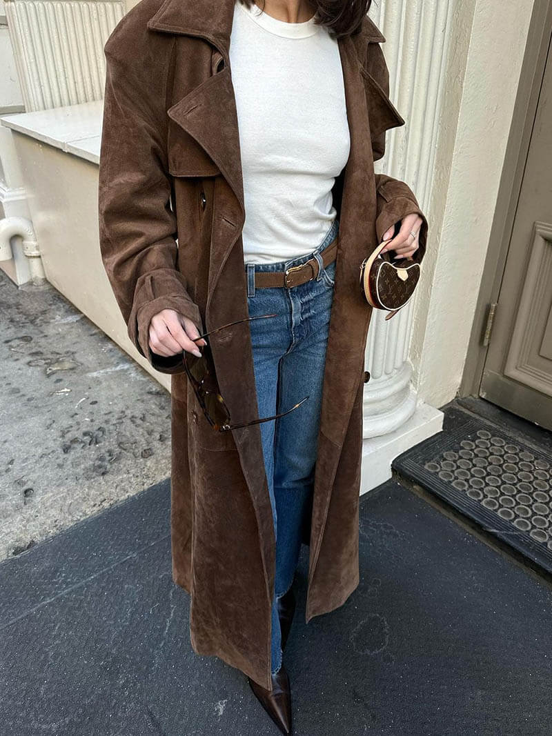 Trench Molly en daim synthétique