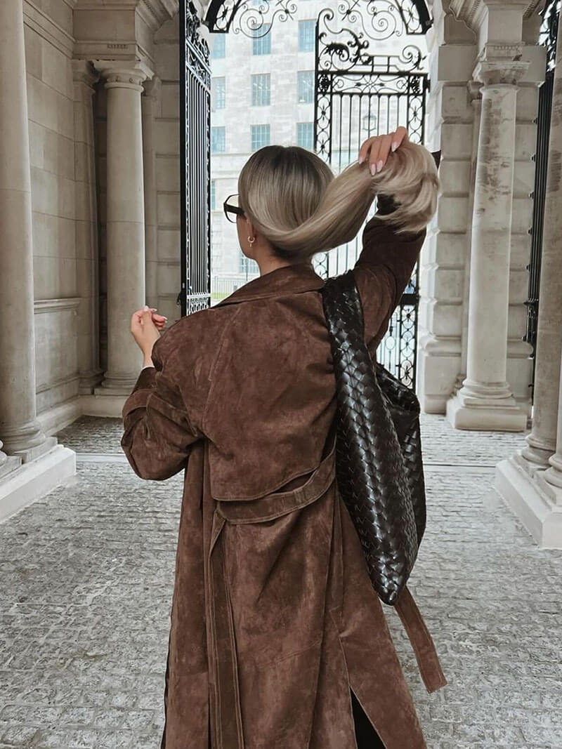 Trench Molly en daim synthétique