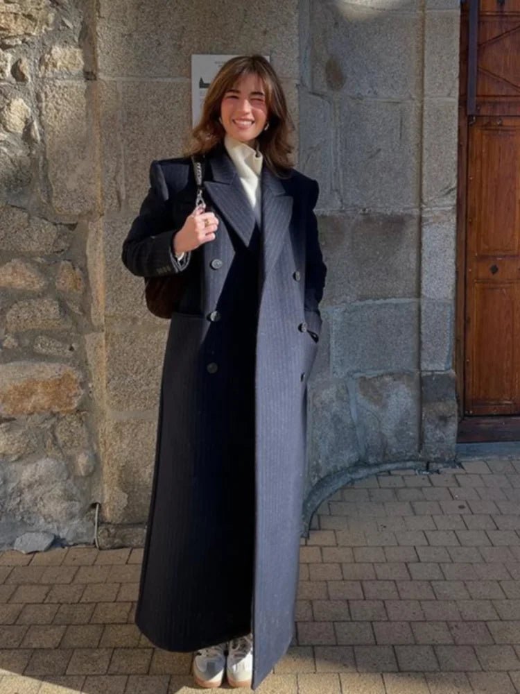 Manteau long croisé Monica