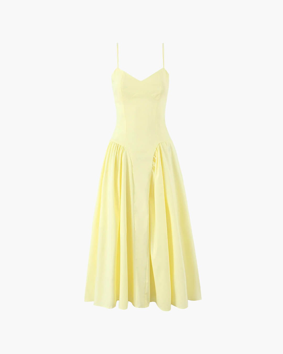Robe midi Tina à fines bretelles