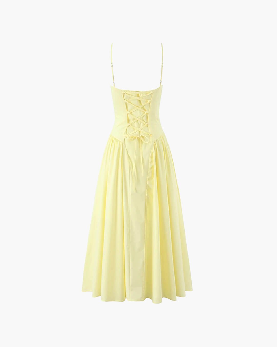 Robe midi Tina à fines bretelles